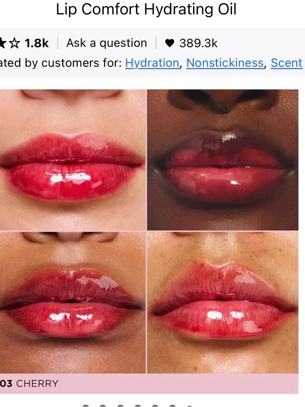 Cherry CLARINS Lip Comfort Hydrating Oil